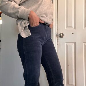 Urban Outfitters BDG Dark Blue Corduroy Mom High Rise Pants Size 25